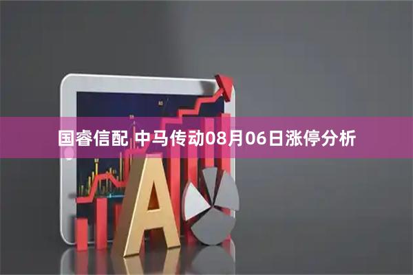 国睿信配 中马传动08月06日涨停分析