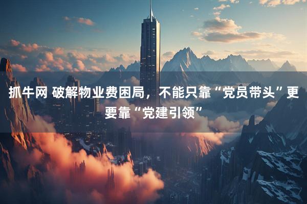 抓牛网 破解物业费困局，不能只靠“党员带头”更要靠“党建引领”